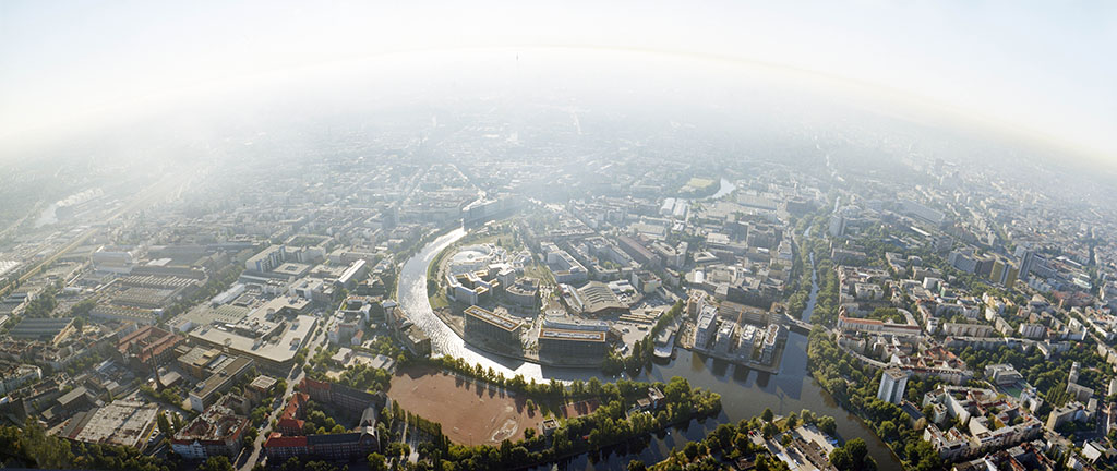 Spreebogen aus der Luft